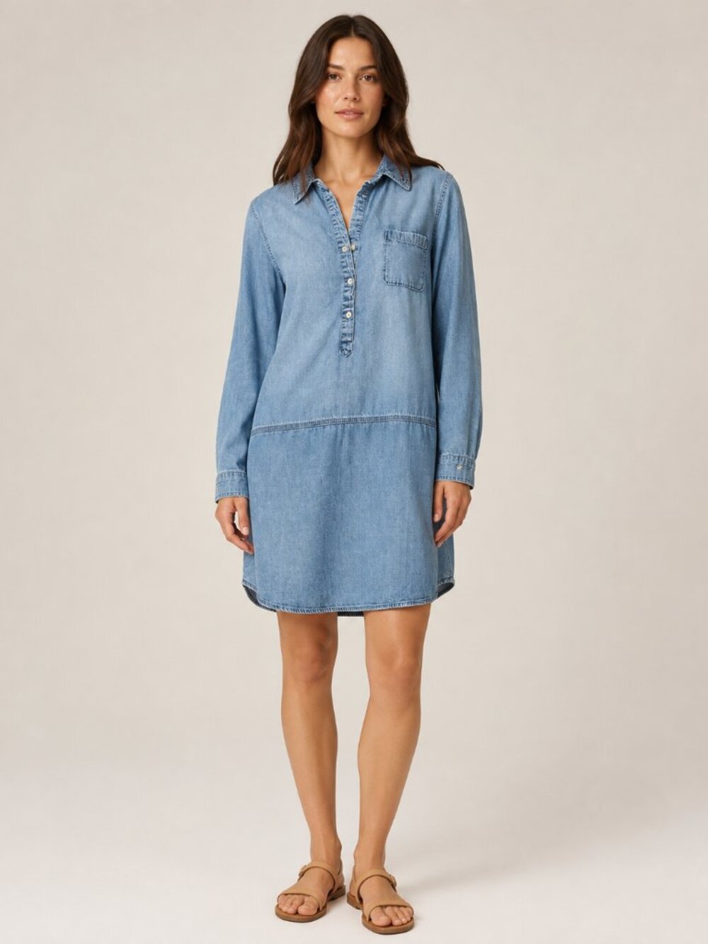 Gap Denim Shirt Dress Women’s L Blue Cotton